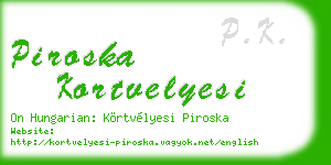 piroska kortvelyesi business card